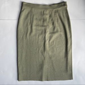 GISPA Rayon Blend Pencil Skirt in Unique Light Green Size: